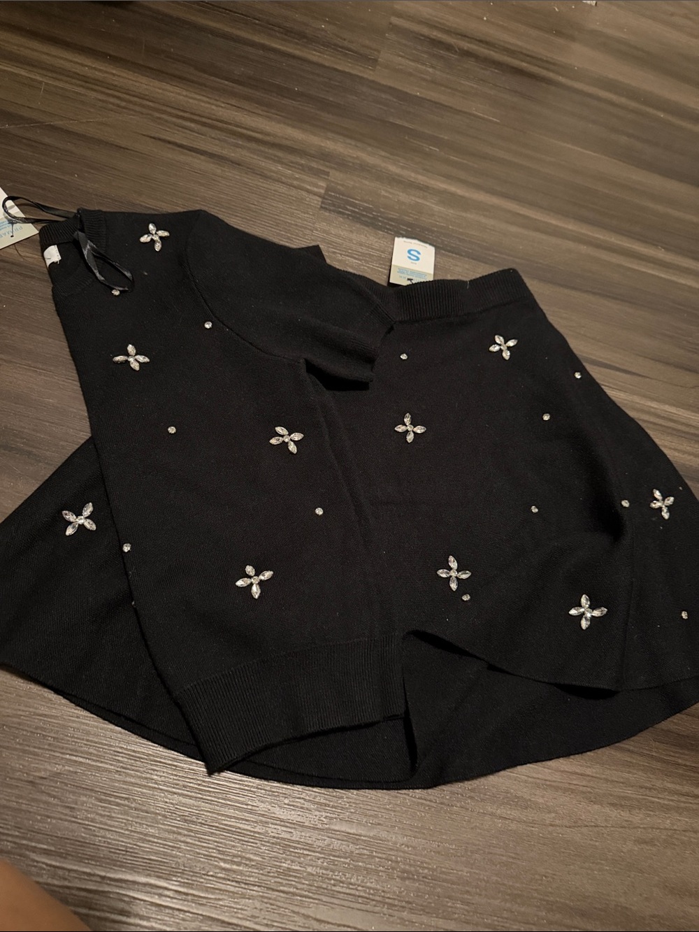 Primark Black Embellished skirt set.